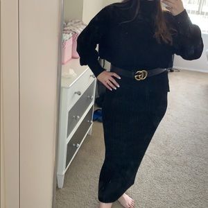 Missy Empire black knit co-ord set. NWT!